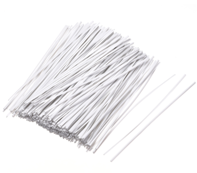 4' WHITE TWIST TIES